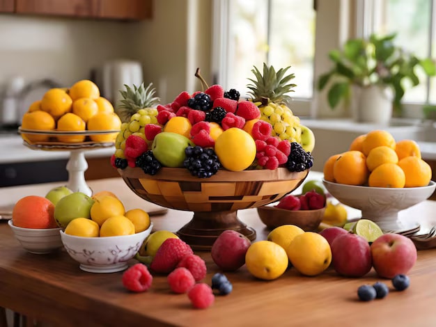 Carib Comfort breakfast — fresh tropical fruit display
